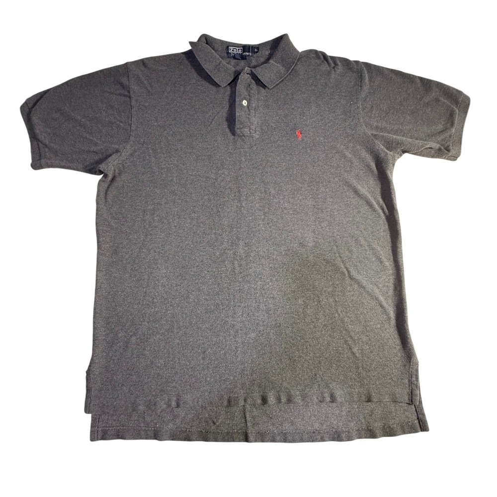 Polo Ralph Lauren Mens XL Gray Heather Short Sleeve Cotton Polo Shirt-1031